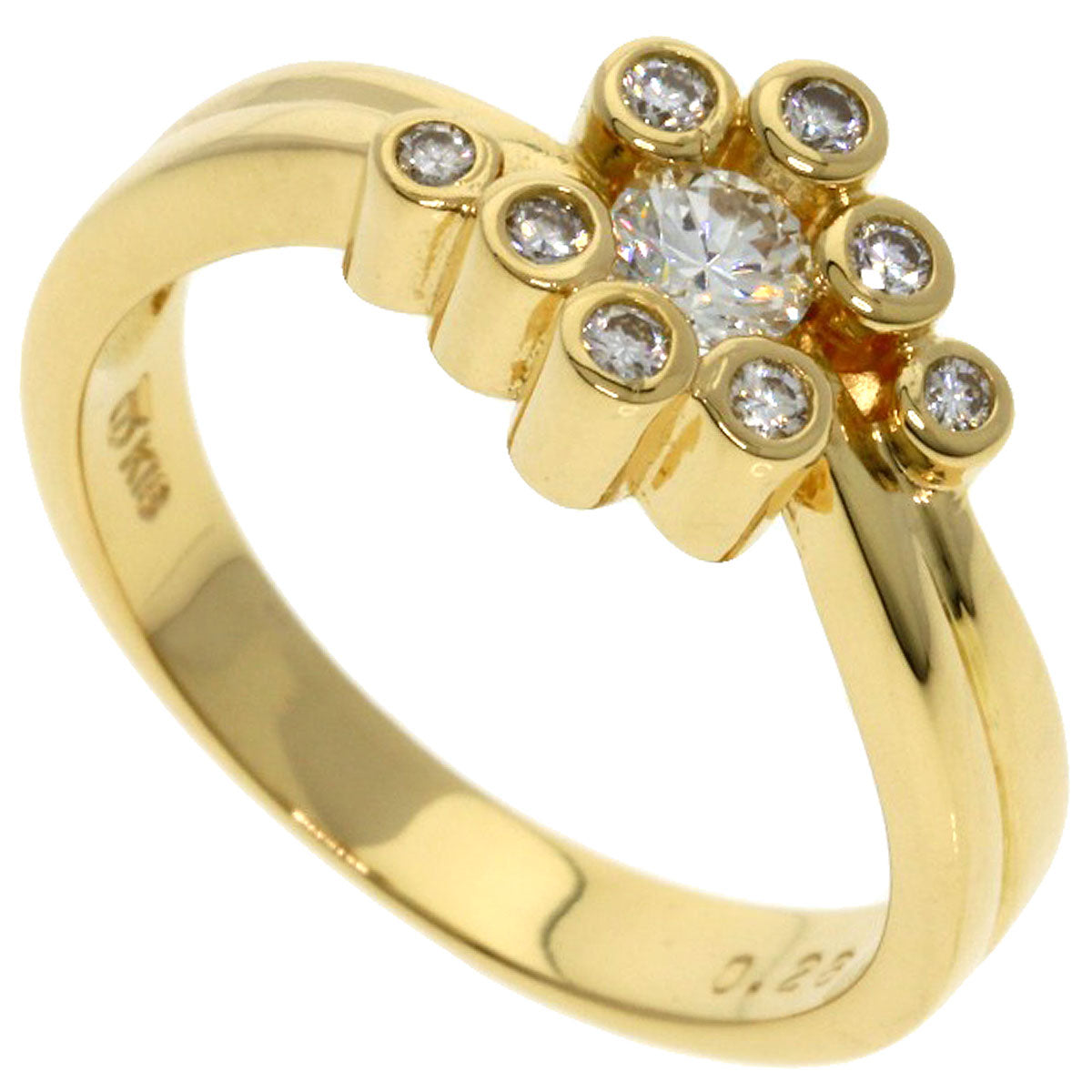 TASAKI Pearl Pearl Diamond Ring K18 Yellow Gold Ladies [Used]