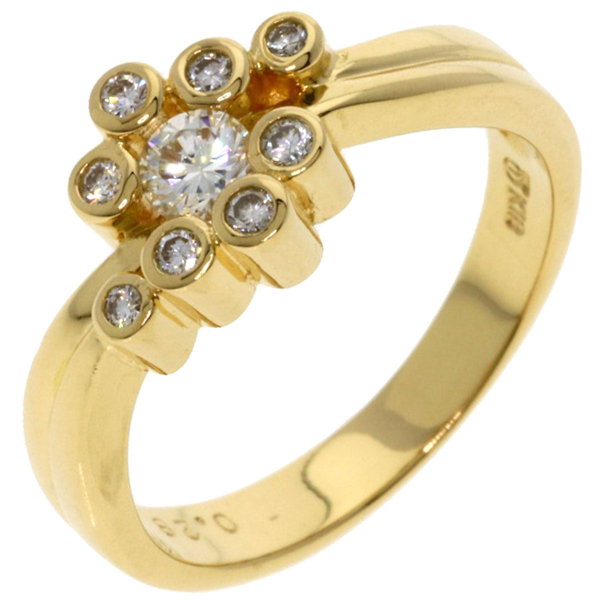 TASAKI Pearl Pearl Diamond Ring K18 Yellow Gold Ladies [Used]