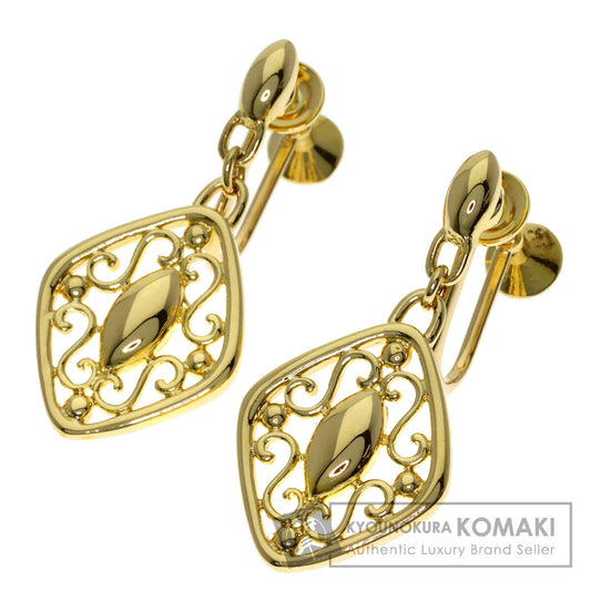 MIKIMOTO Openwork motif Earring K18 Yellow Gold Ladies [Used]