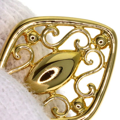 MIKIMOTO Openwork motif Earring K18 Yellow Gold Ladies [Used]
