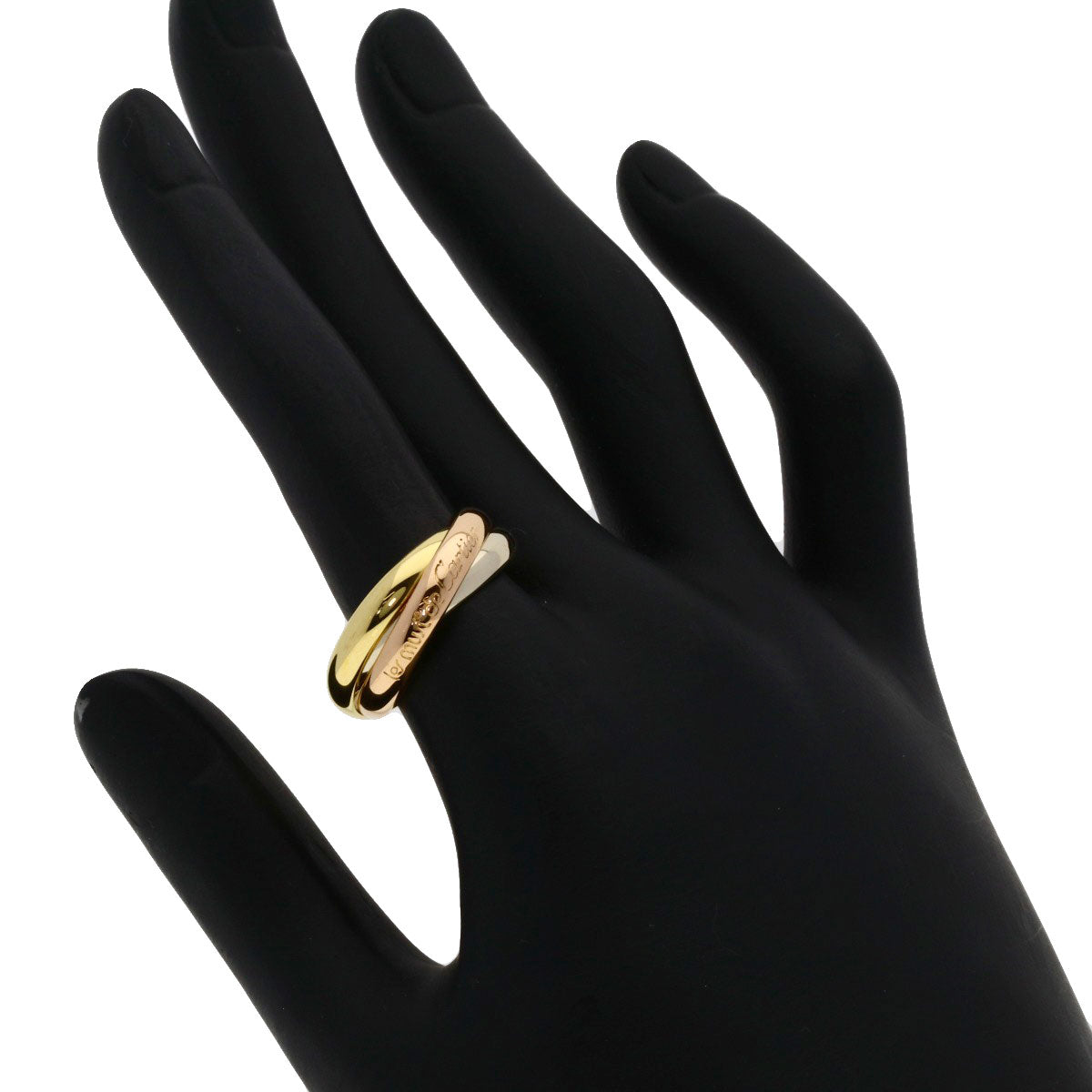 CARTIER Trinity MM #55 Ring K18 Yellow Gold 18K Pink GoldLadies [Used]
