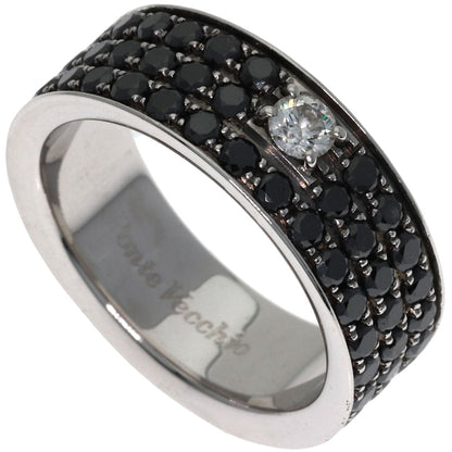 Ponte Vecchio Black　Diamond 1P Diamond Ring K18 White Gold Ladies [Used]