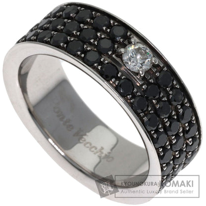 Ponte Vecchio Black　Diamond 1P Diamond Ring K18 White Gold Ladies [Used]