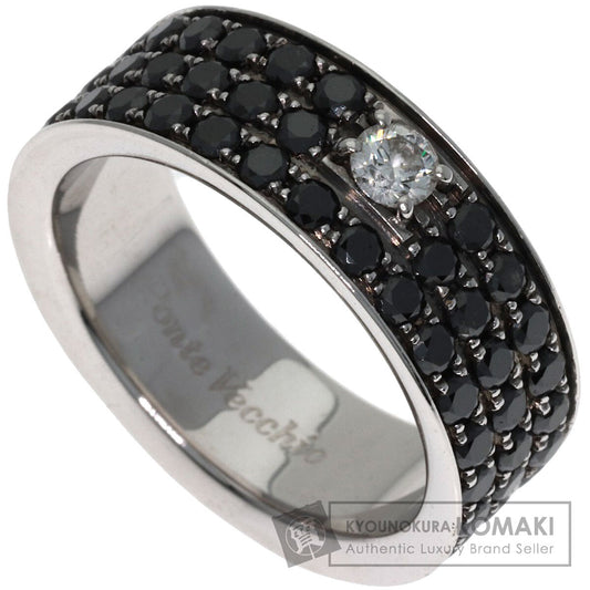 Ponte Vecchio Black　Diamond 1P Diamond Ring K18 White Gold Ladies [Used]
