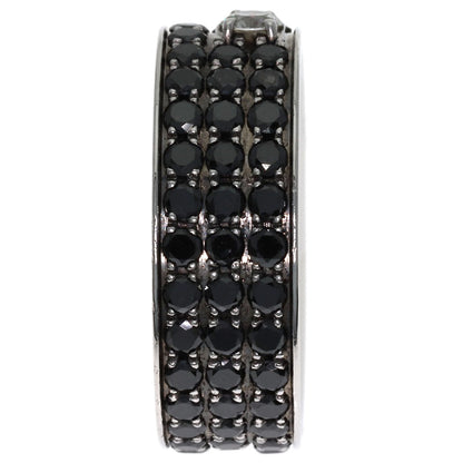 Ponte Vecchio Black　Diamond 1P Diamond Ring K18 White Gold Ladies [Used]