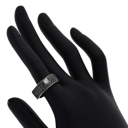Ponte Vecchio Black　Diamond 1P Diamond Ring K18 White Gold Ladies [Used]
