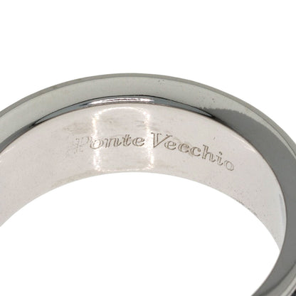 Ponte Vecchio Black　Diamond 1P Diamond Ring K18 White Gold Ladies [Used]