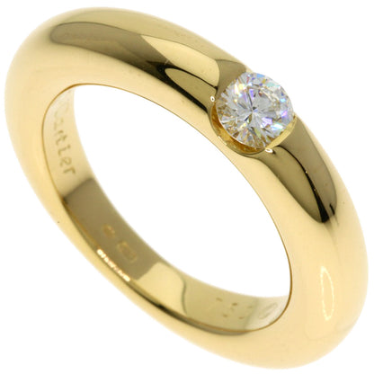 CARTIER Ellipse 1P Diamond #51 Ring K18 Yellow Gold Ladies [Used]