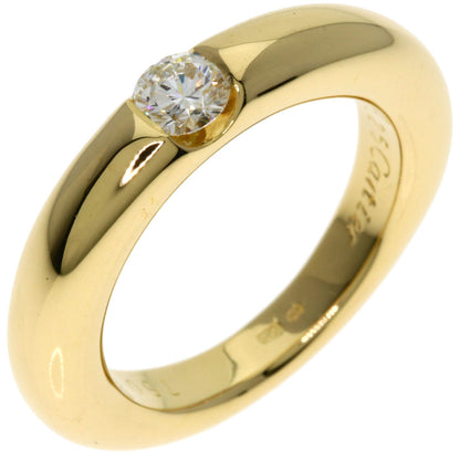 CARTIER Ellipse 1P Diamond #51 Ring K18 Yellow Gold Ladies [Used]