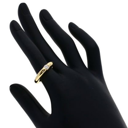CARTIER Ellipse 1P Diamond #51 Ring K18 Yellow Gold Ladies [Used]
