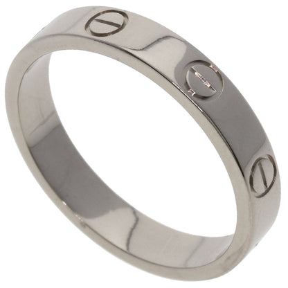 CARTIER Mini love ring #55 Ring K18 White Gold Ladies [Used]