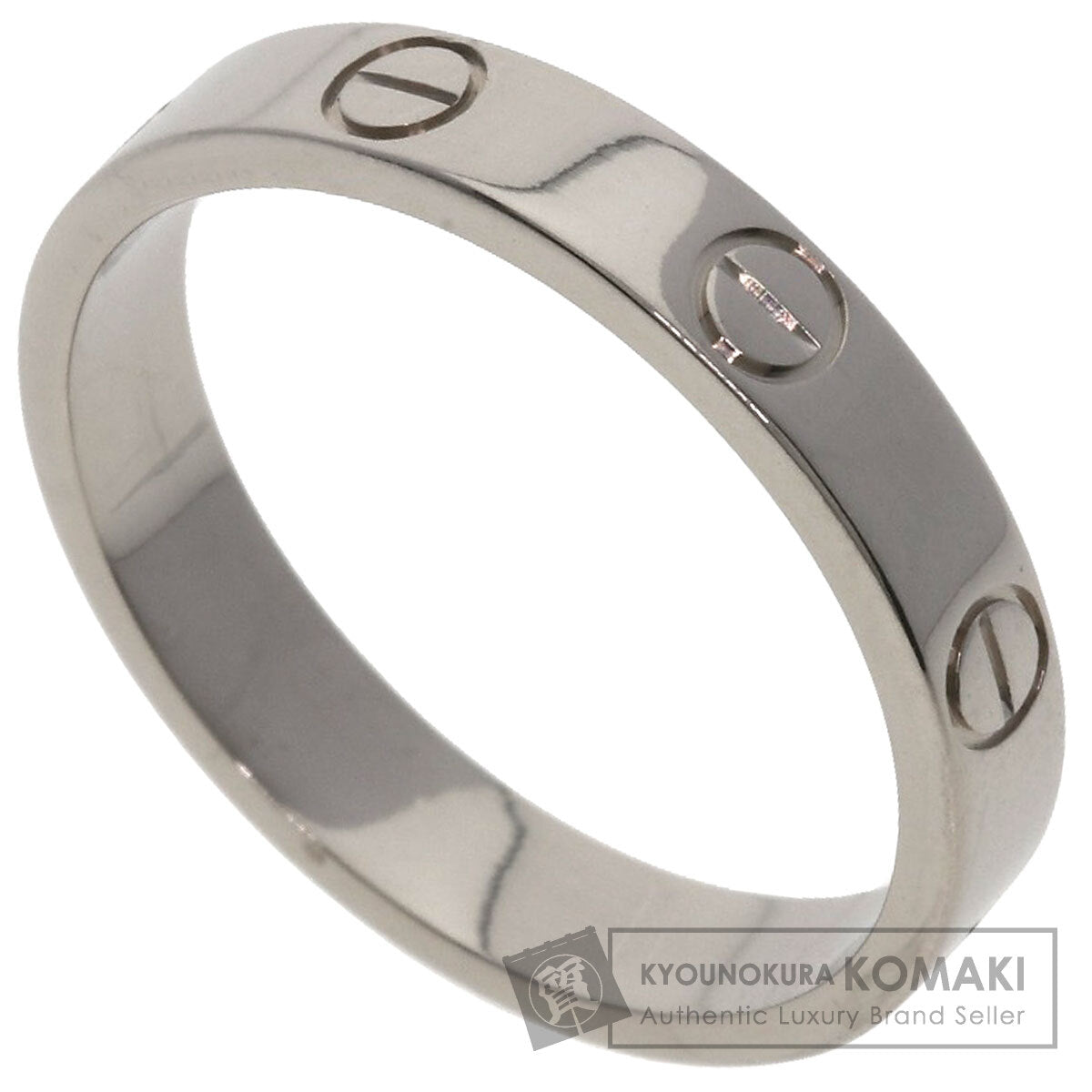 CARTIER Mini love ring #55 Ring K18 White Gold Ladies [Used]
