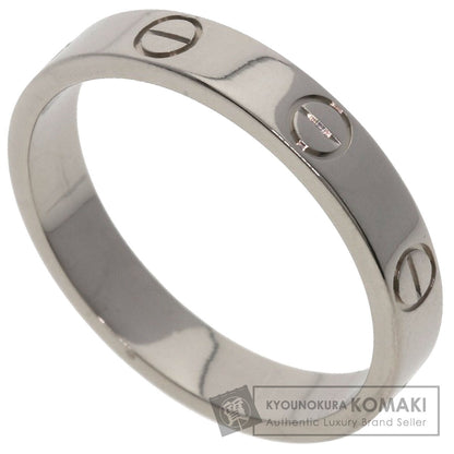 CARTIER Mini love ring #55 Ring K18 White Gold Ladies [Used]