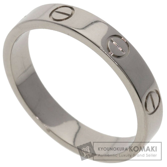 CARTIER Mini love ring #55 Ring K18 White Gold Ladies [Used]