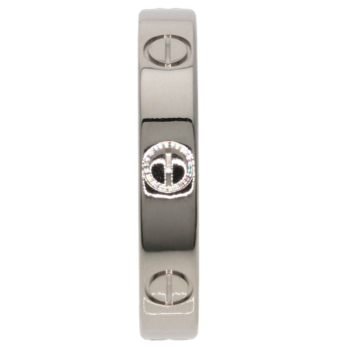 CARTIER Mini love ring #55 Ring K18 White Gold Ladies [Used]