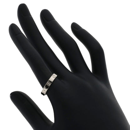CARTIER Mini love ring #55 Ring K18 White Gold Ladies [Used]