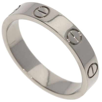 CARTIER Mini love ring #51 Ring K18 White Gold Ladies [Used]