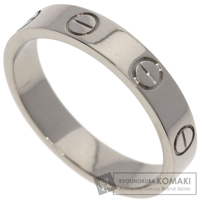 CARTIER Mini love ring #51 Ring K18 White Gold Ladies [Used]