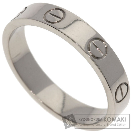 CARTIER Mini love ring #51 Ring K18 White Gold Ladies [Used]