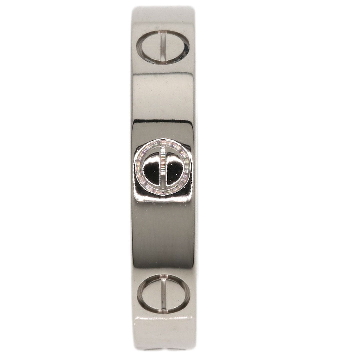 CARTIER Mini love ring #51 Ring K18 White Gold Ladies [Used]