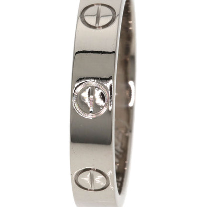 CARTIER Mini love ring #51 Ring K18 White Gold Ladies [Used]