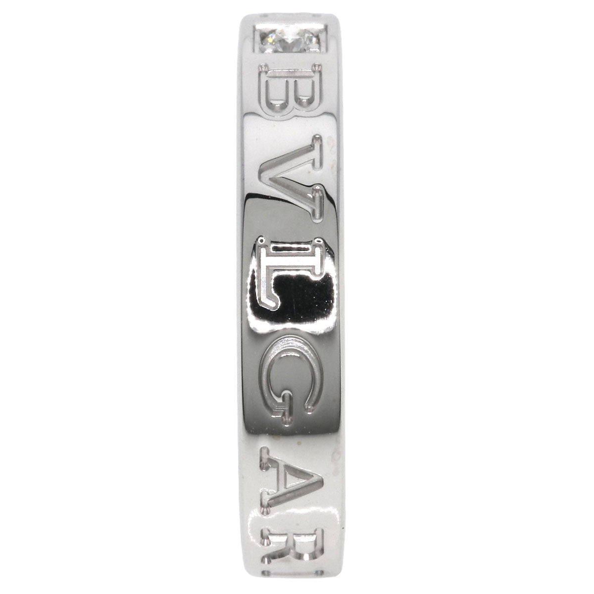 BVLGARI Double logo Diamond Ring K18 White Gold Ladies [Used]