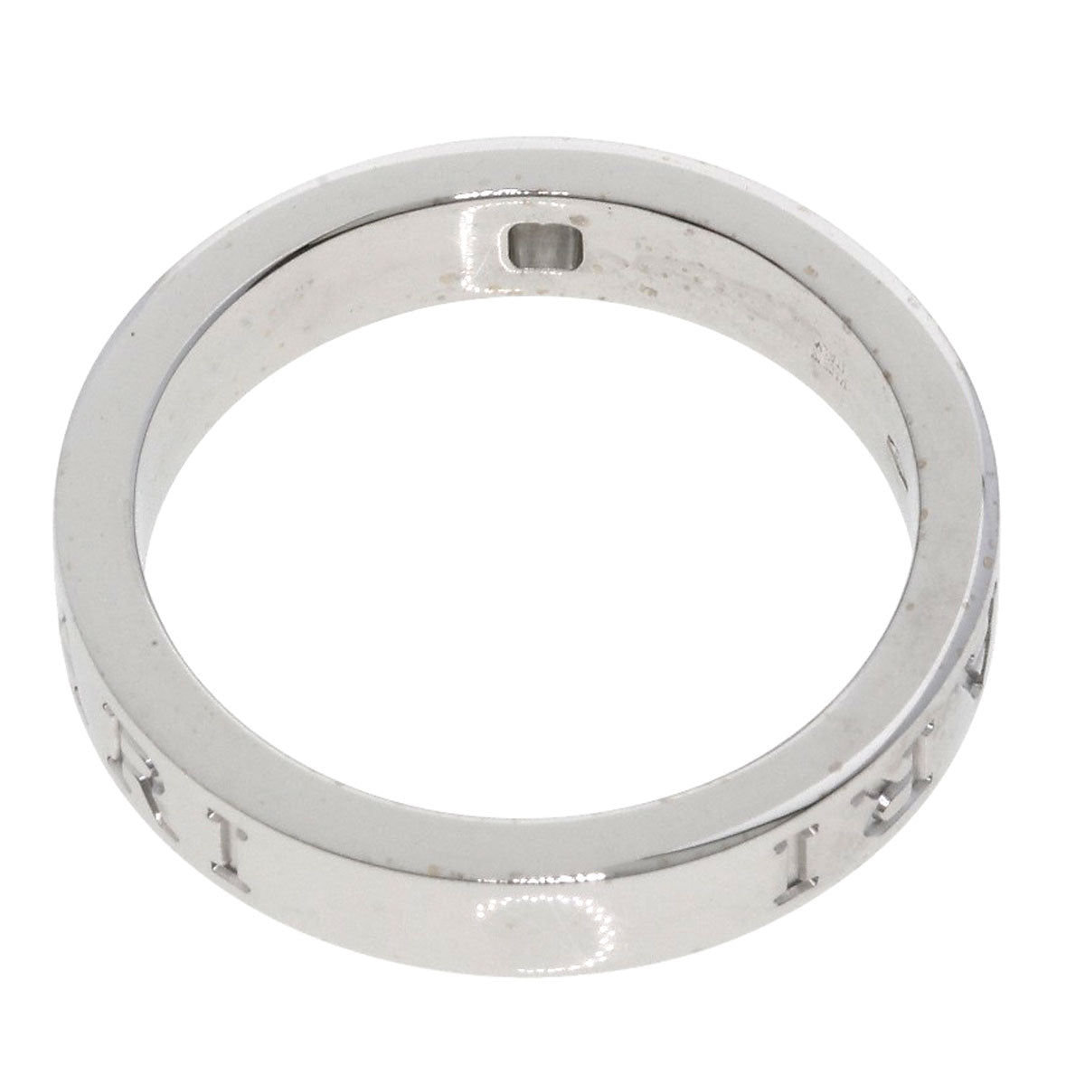 BVLGARI Double logo Diamond Ring K18 White Gold Ladies [Used]