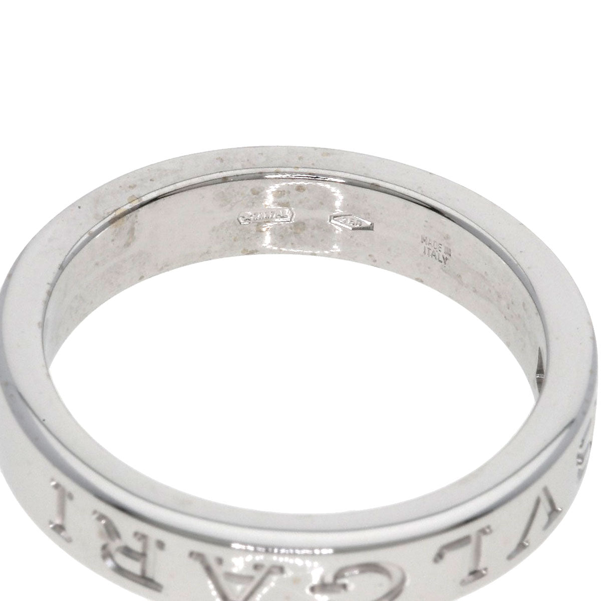 BVLGARI Double logo Diamond Ring K18 White Gold Ladies [Used]