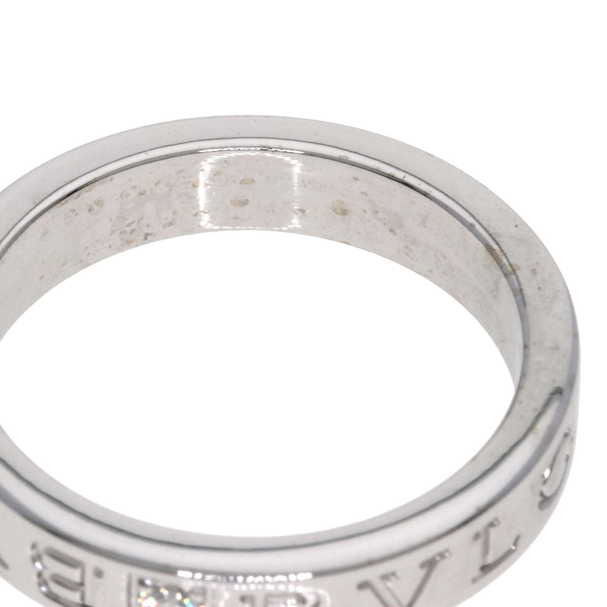 BVLGARI Double logo Diamond Ring K18 White Gold Ladies [Used]