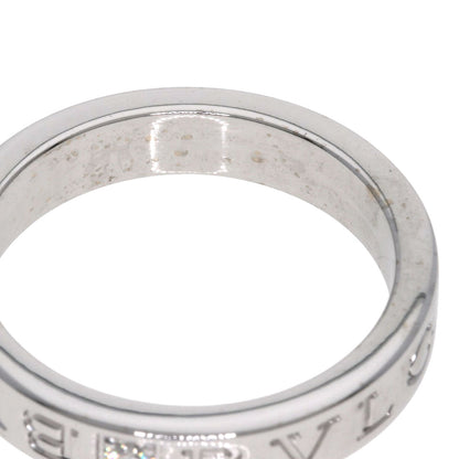 BVLGARI Double logo Diamond Ring K18 White Gold Ladies [Used]