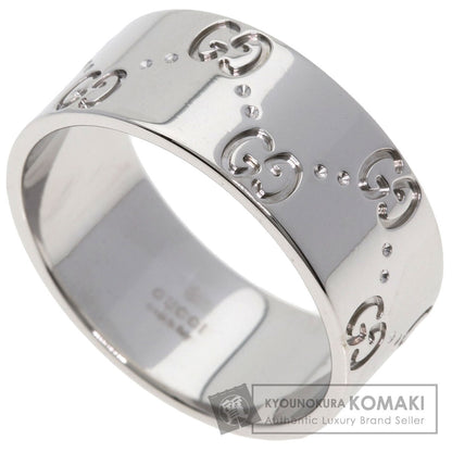 GUCCI Icon Wide #22 Ring K18 White Gold Ladies [Used]