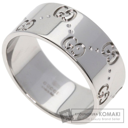 GUCCI Icon Wide #22 Ring K18 White Gold Ladies [Used]