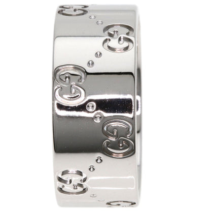 GUCCI Icon Wide #22 Ring K18 White Gold Ladies [Used]