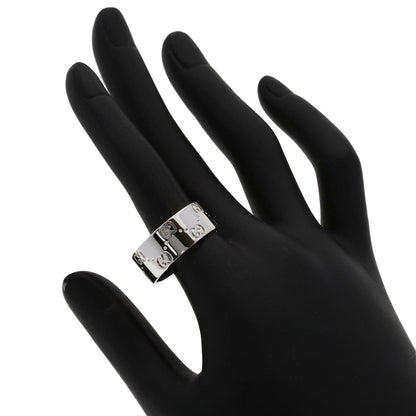 GUCCI Icon Wide #22 Ring K18 White Gold Ladies [Used]