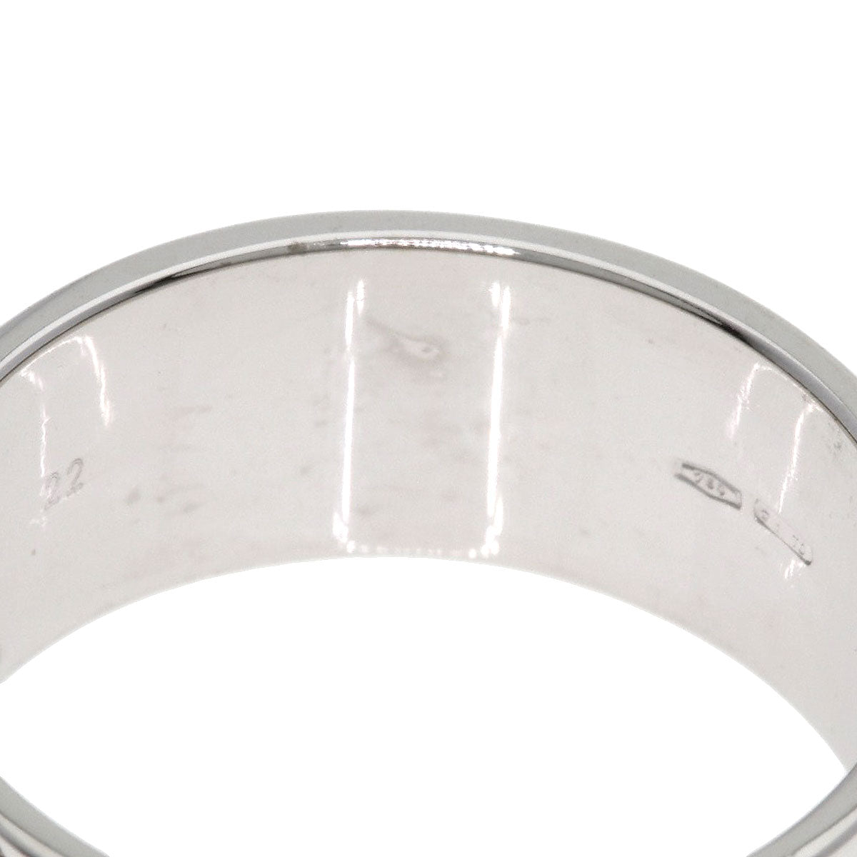 GUCCI Icon Wide #22 Ring K18 White Gold Ladies [Used]