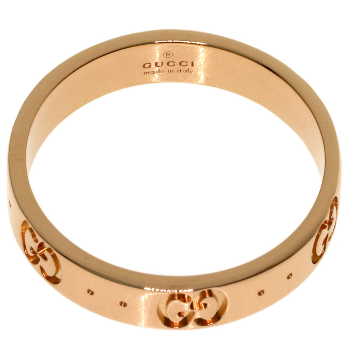 GUCCI Icon # 15 Ring K18 Pink Gold Ladies [Used]