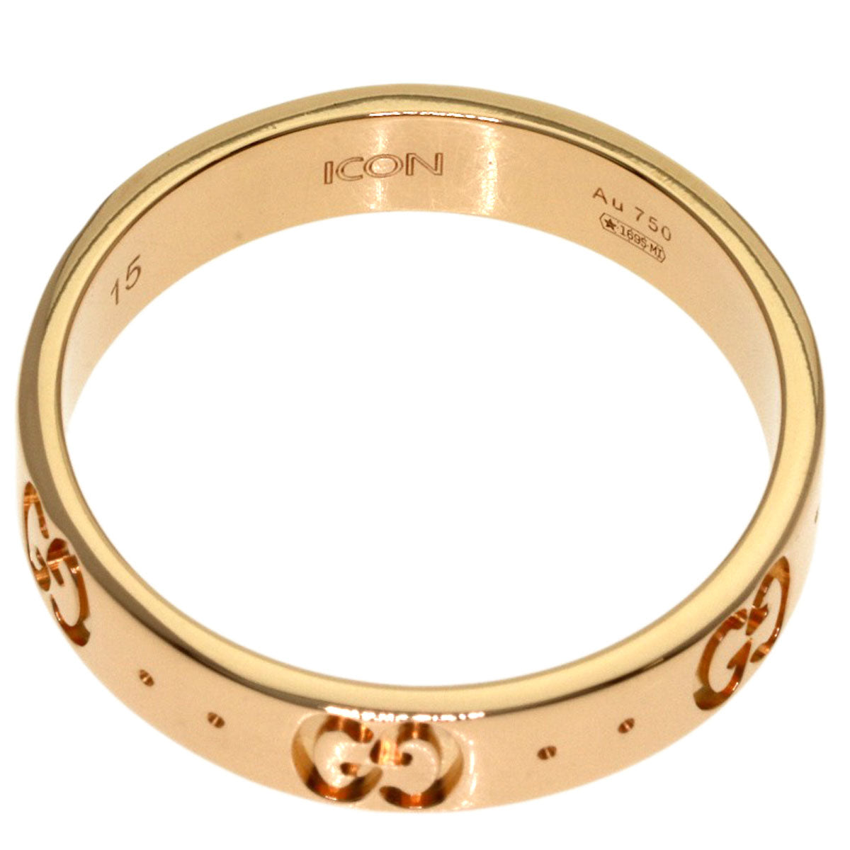 GUCCI Icon # 15 Ring K18 Pink Gold Ladies [Used]