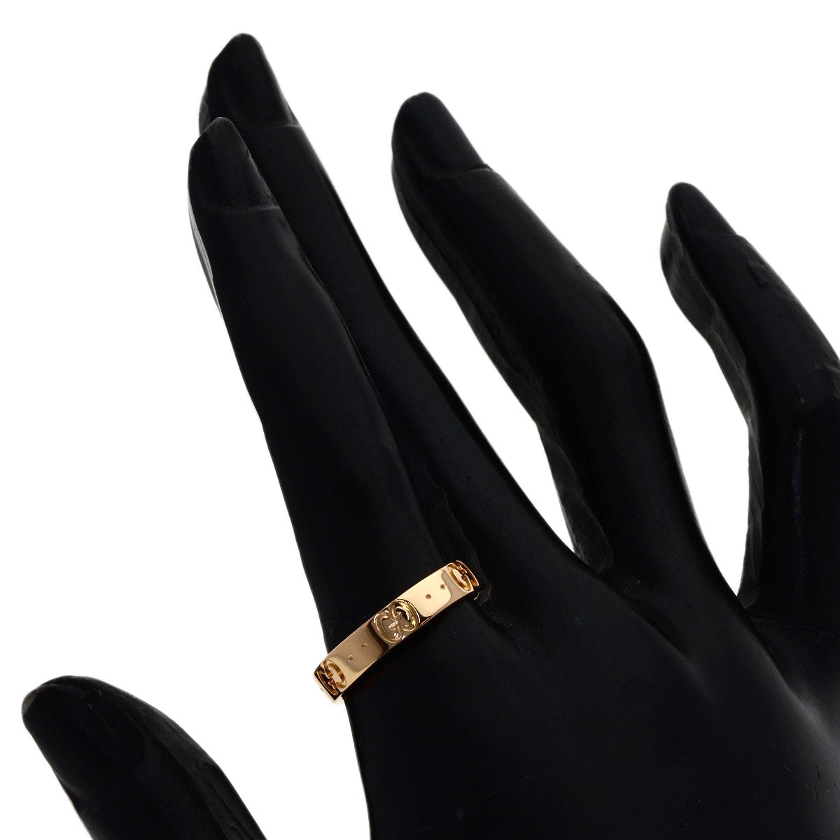 GUCCI Icon # 15 Ring K18 Pink Gold Ladies [Used]