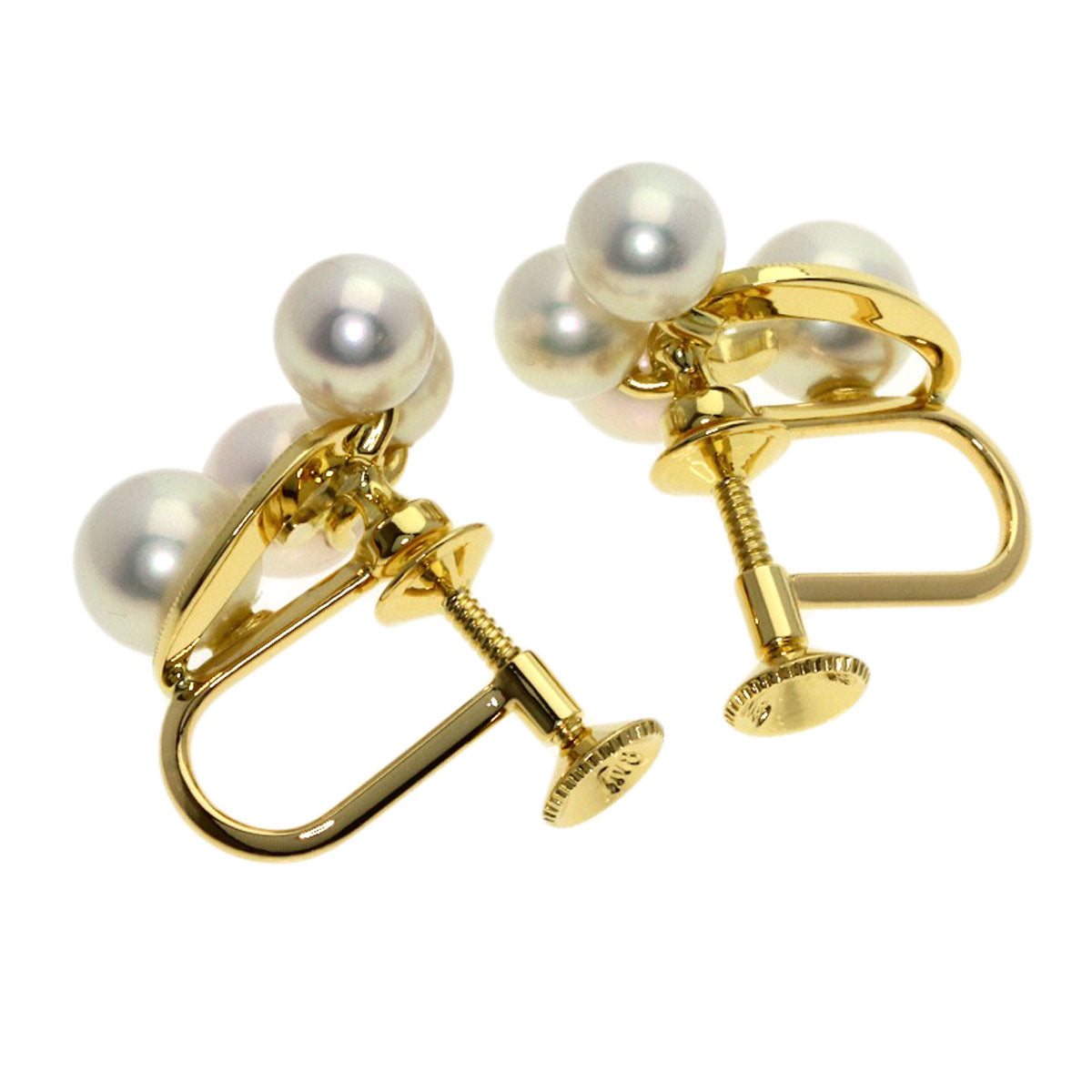 MIKIMOTO Pearl Pearl Earring K18 Yellow Gold Ladies [Used]