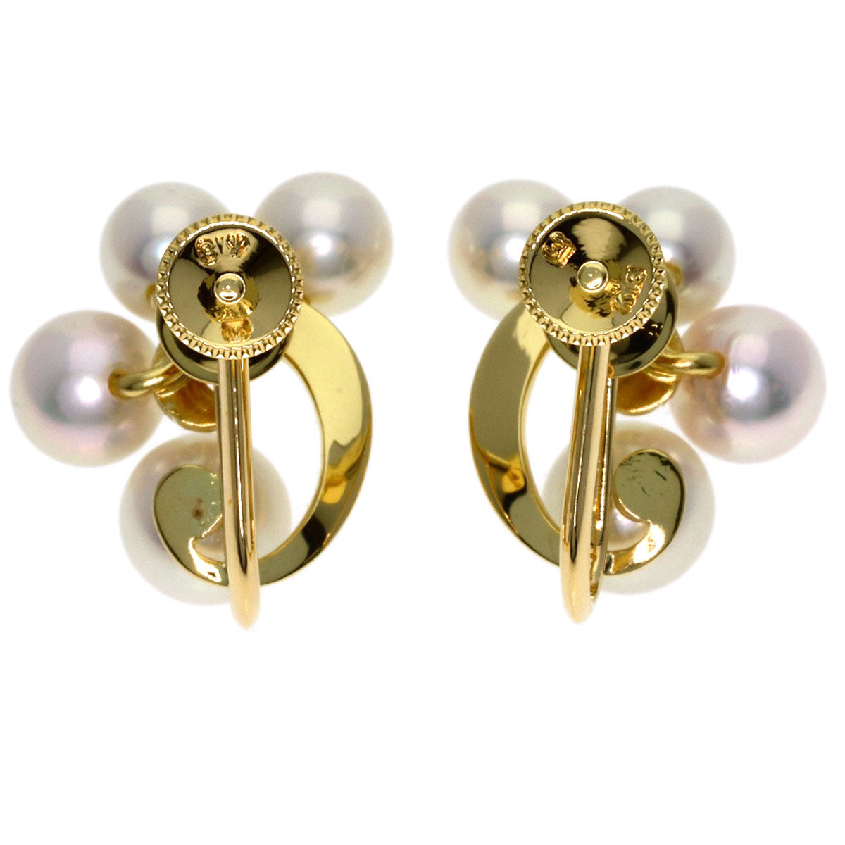 MIKIMOTO Pearl Pearl Earring K18 Yellow Gold Ladies [Used]