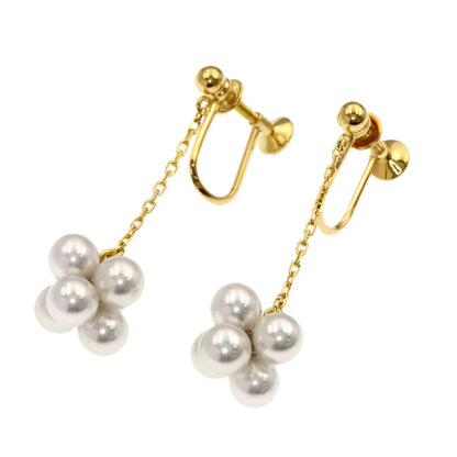 MIKIMOTO Pearl Pearl Earring K18 Yellow Gold Ladies [Used]