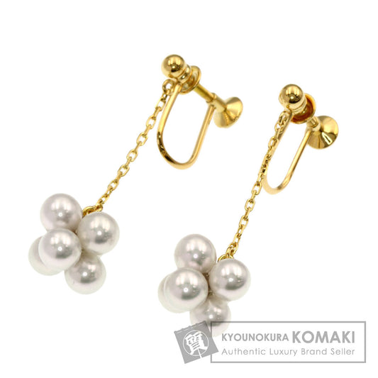 MIKIMOTO Pearl Pearl Earring K18 Yellow Gold Ladies [Used]