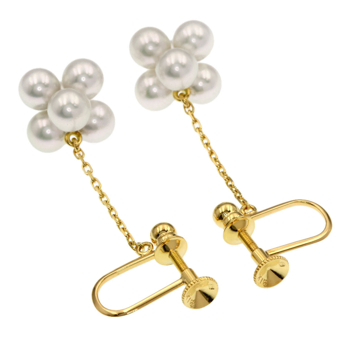 MIKIMOTO Pearl Pearl Earring K18 Yellow Gold Ladies [Used]