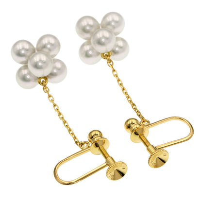 MIKIMOTO Pearl Pearl Earring K18 Yellow Gold Ladies [Used]