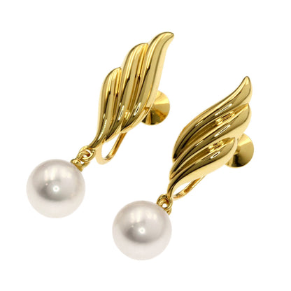 MIKIMOTO Pearl Pearl Earring K18 Yellow Gold Ladies [Used]