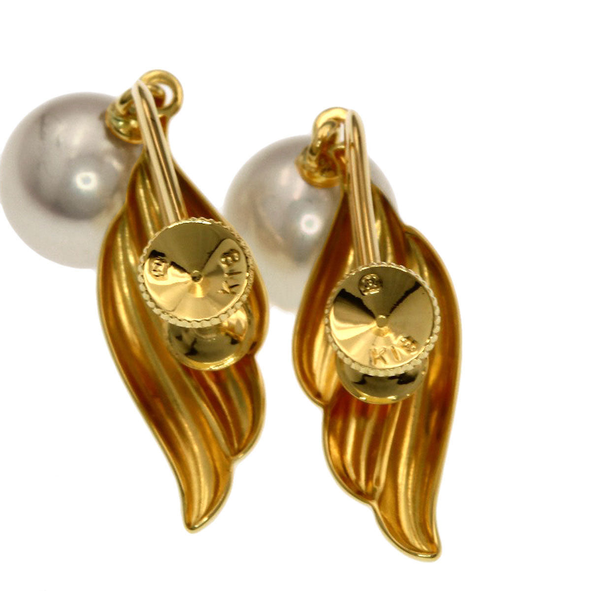 MIKIMOTO Pearl Pearl Earring K18 Yellow Gold Ladies [Used]