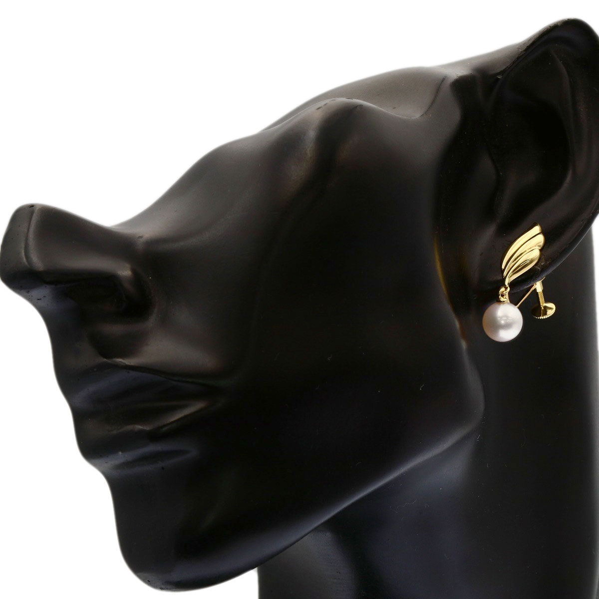 MIKIMOTO Pearl Pearl Earring K18 Yellow Gold Ladies [Used]