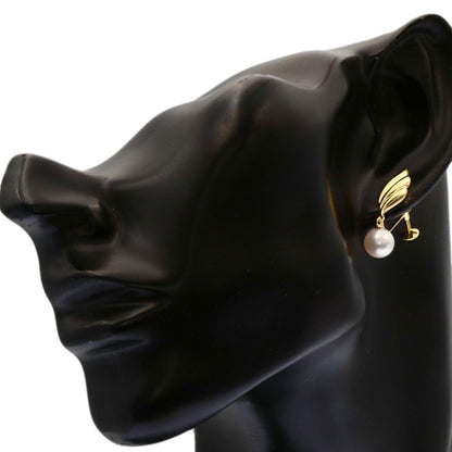 MIKIMOTO Pearl Pearl Earring K18 Yellow Gold Ladies [Used]