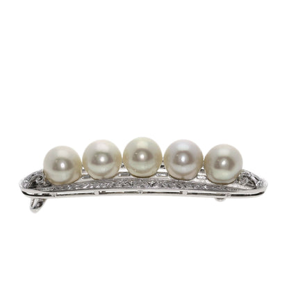 MIKIMOTO Pearl Pearl Pendant top K14 White Gold Ladies [Used]