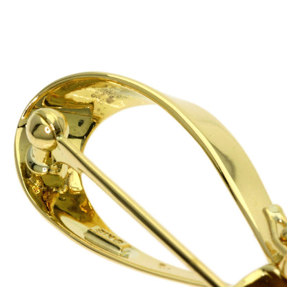 MIKIMOTO Ribbon Pearl Pearl Brooch K18 Yellow Gold Ladies [Used]